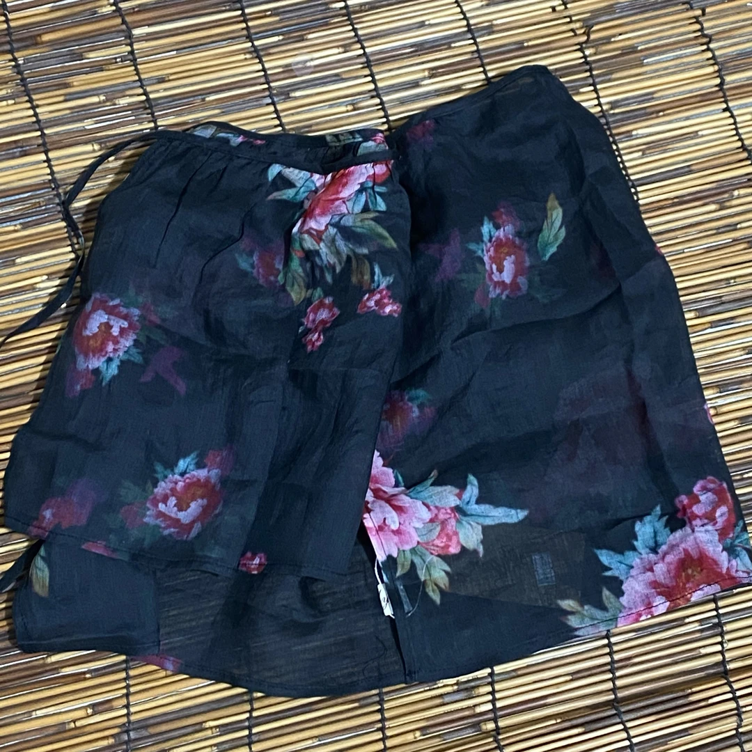 箫箫  新款苎麻数码印花小裙子屁帘【312款】