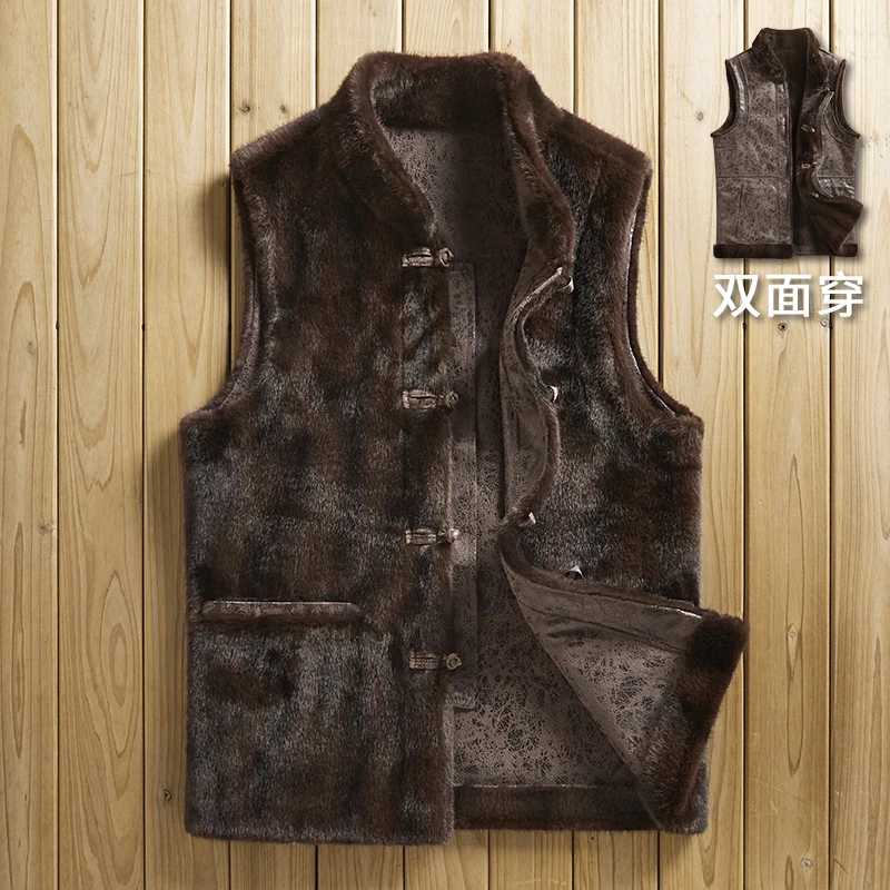 【阿文严选】JM2405海宁男士秋冬季新款双面穿复古国风马甲