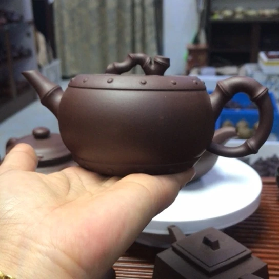 紫砂茶壶足鼓紫砂壶微瑕