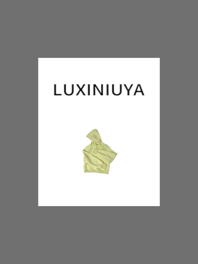 【LUXINIUYA】时髦精 半拉链连帽长袖宽松卫衣#CX2188