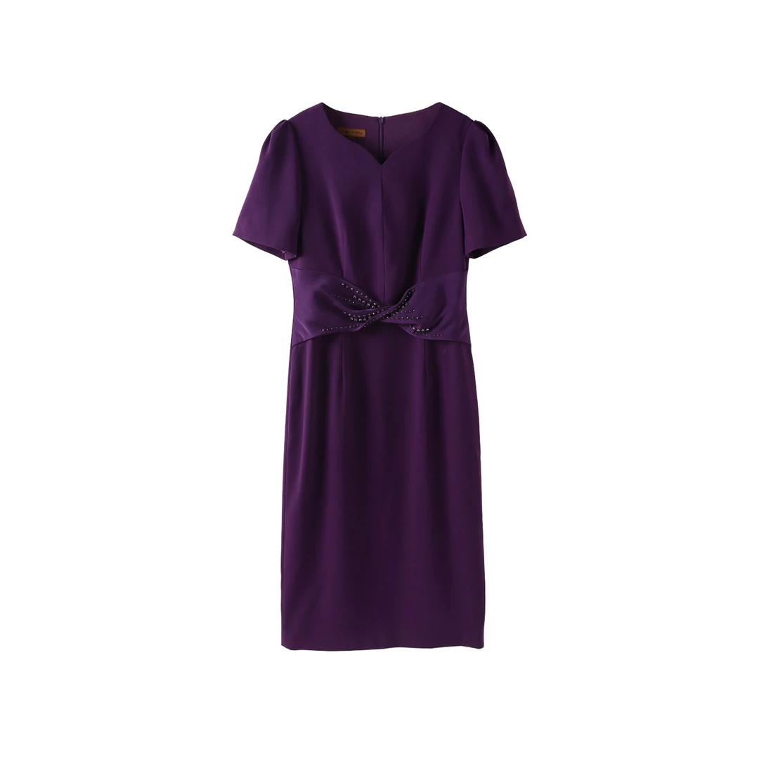 11012-凡诗琪FEARCHARIA-轻奢气质显瘦连衣裙女商务通勤女士裙子