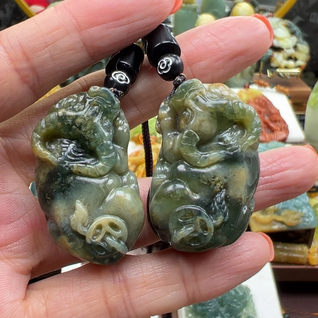 岫玉未镶嵌挂件挂件