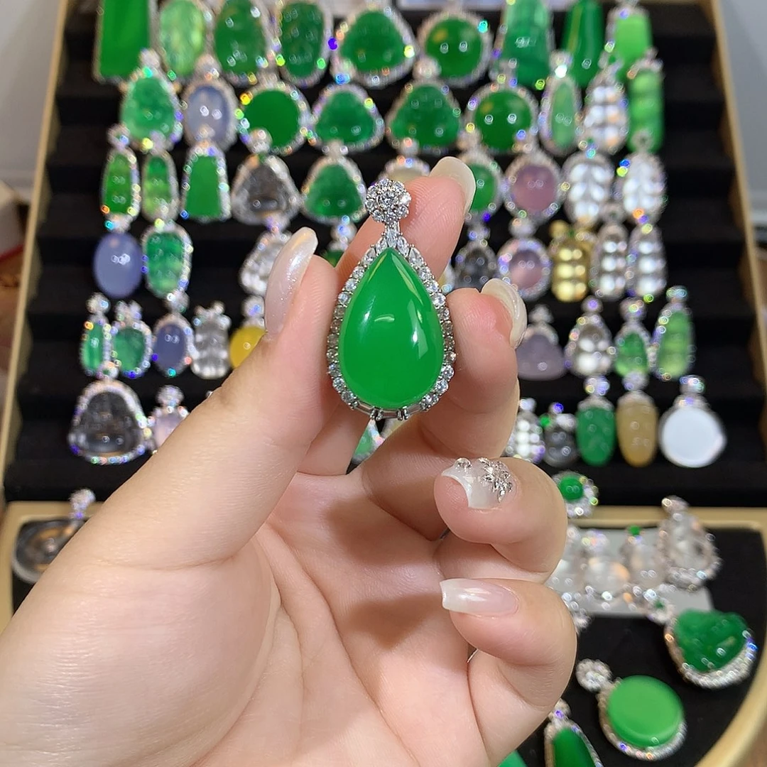 玛瑙/玉髓银S925镶嵌颈饰