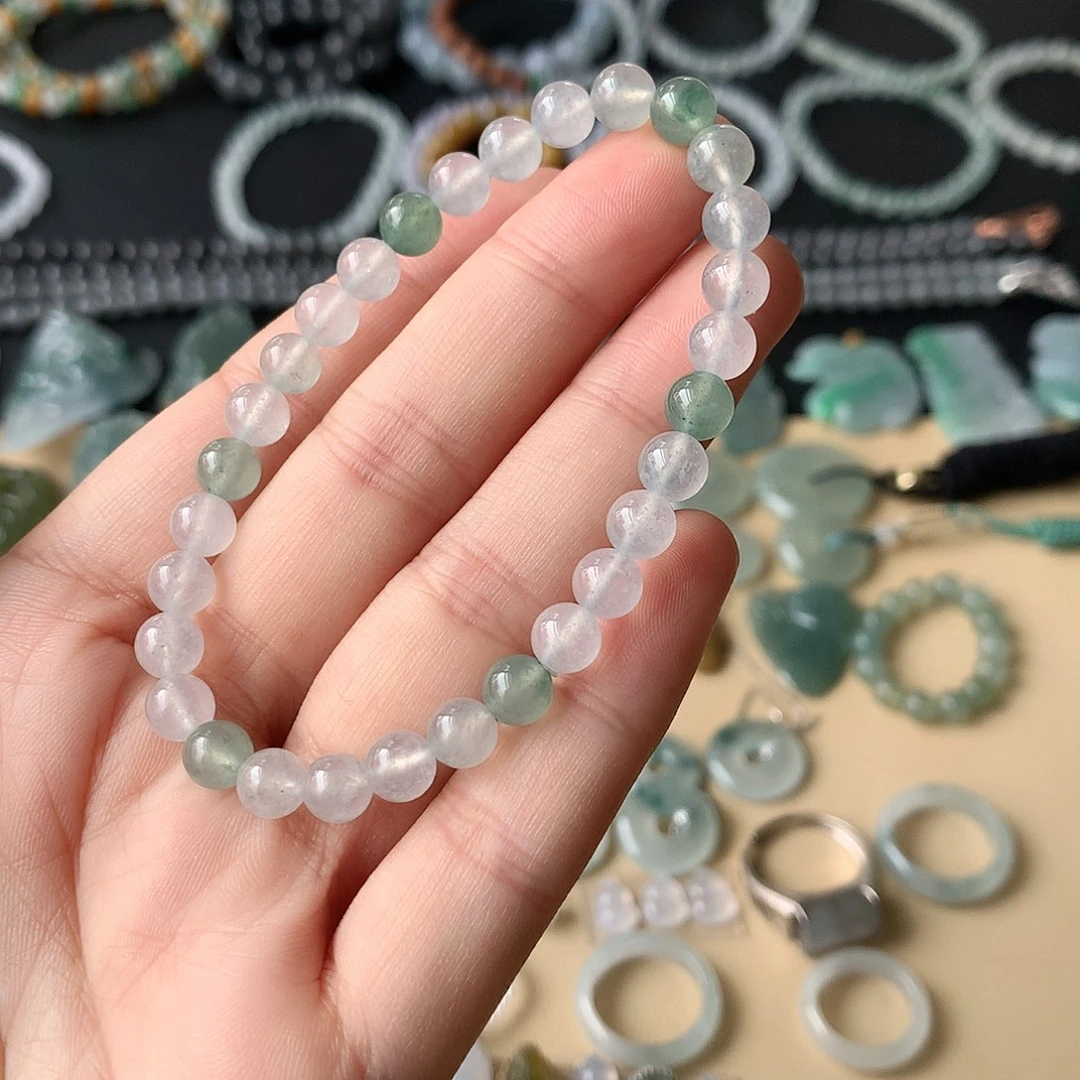 翡翠未镶嵌颈饰手串