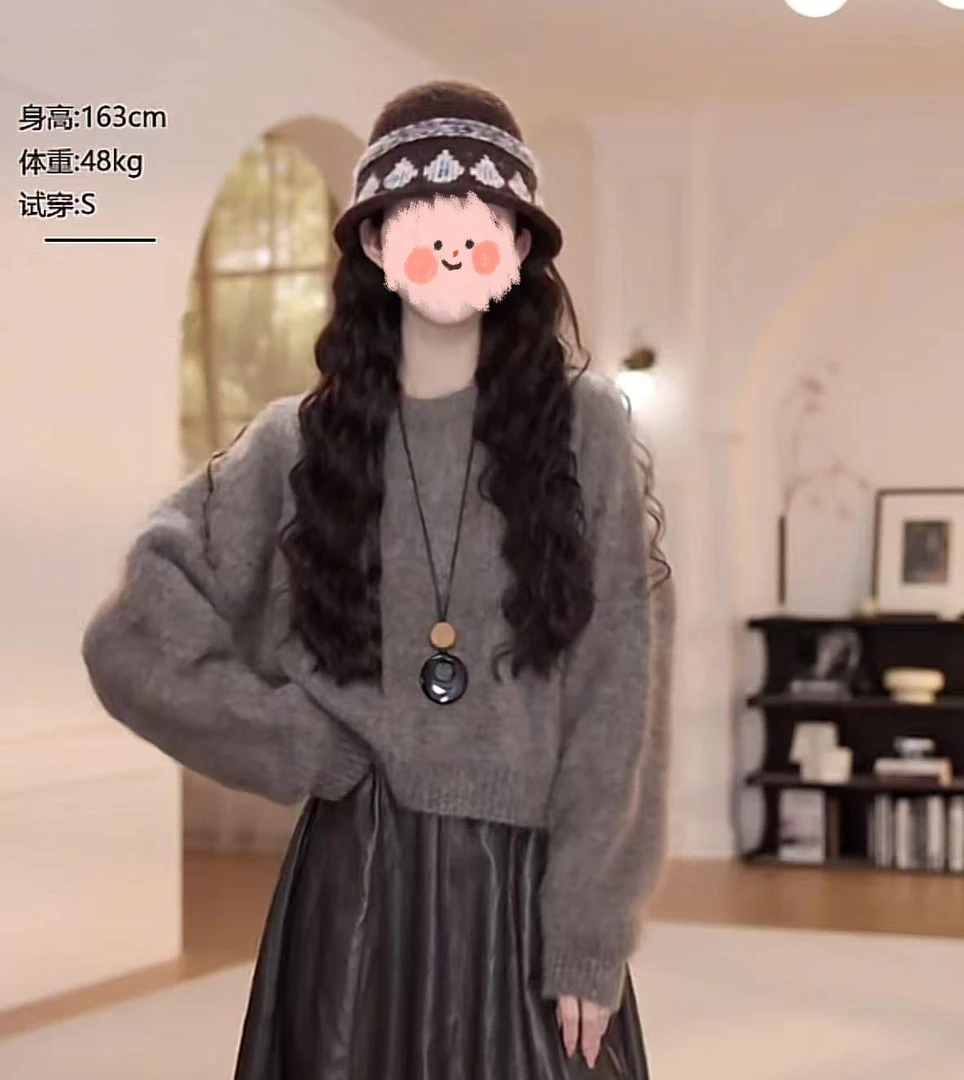 常规款圆领长袖厚款针织毛针织衫打底衫高领黑色毛衣spk-B908