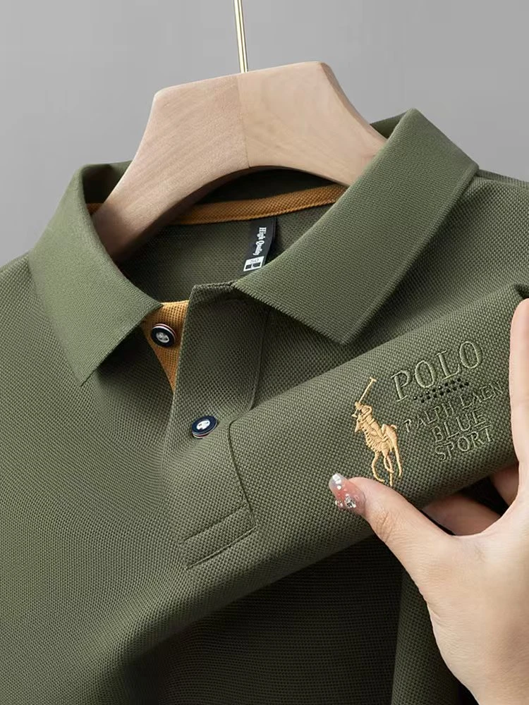 刺绣男短袖夏季男士高档Polo衫潮流男装翻领商务