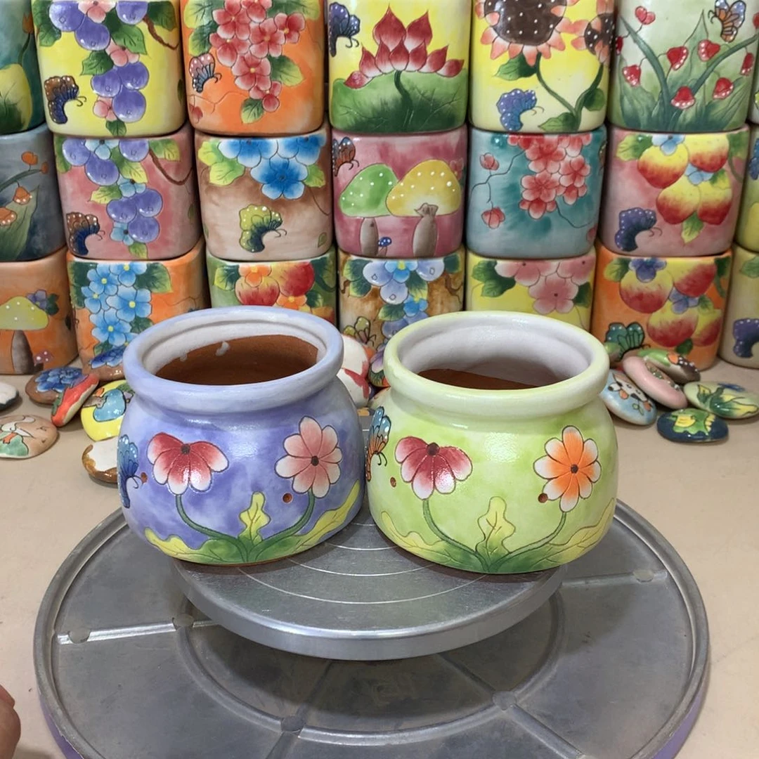 福利花盆，手绘花盆