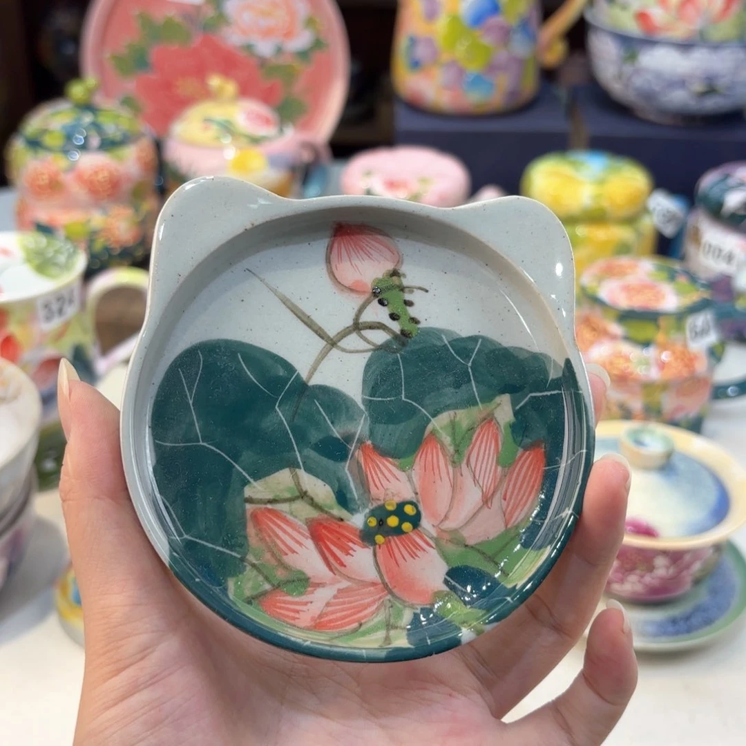景德镇手绘高温釉下彩陶瓷茶具