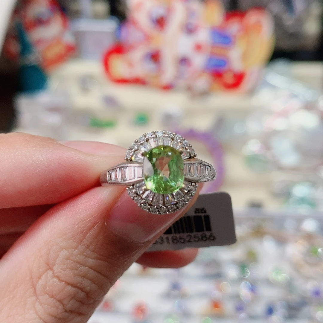 碧玺戒指戒指银S925镶嵌