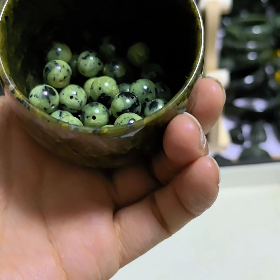 石材陳*45颗藏玉药王石原石雕刻卡10珠子送一颗