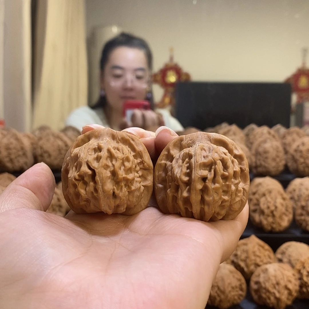 把件文玩核桃神**号39天地狮子头打底