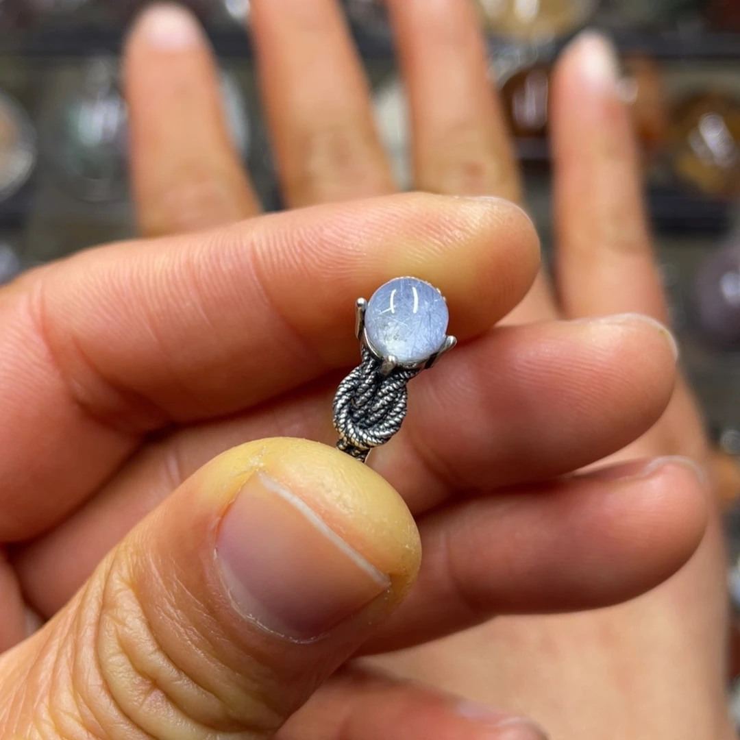 【闪购商品】水晶珠宝半成品银S925镶嵌戒指