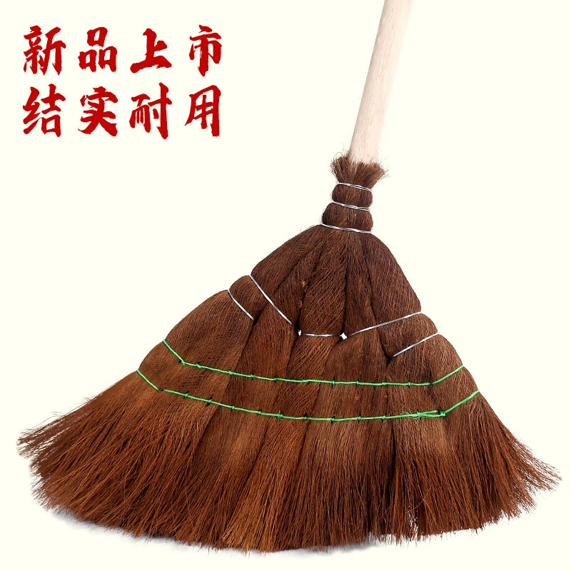 扫把结实笤帚鬃院子老式扫帚家用扫地棕毛仓库棕扫把木柄耐用鬃毛