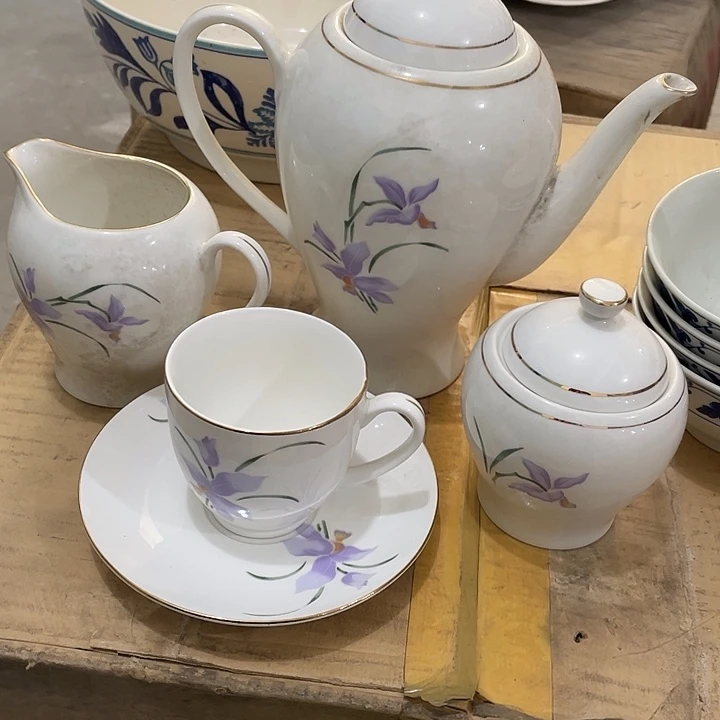 瓷片佳美强化瓷15头茶具一套