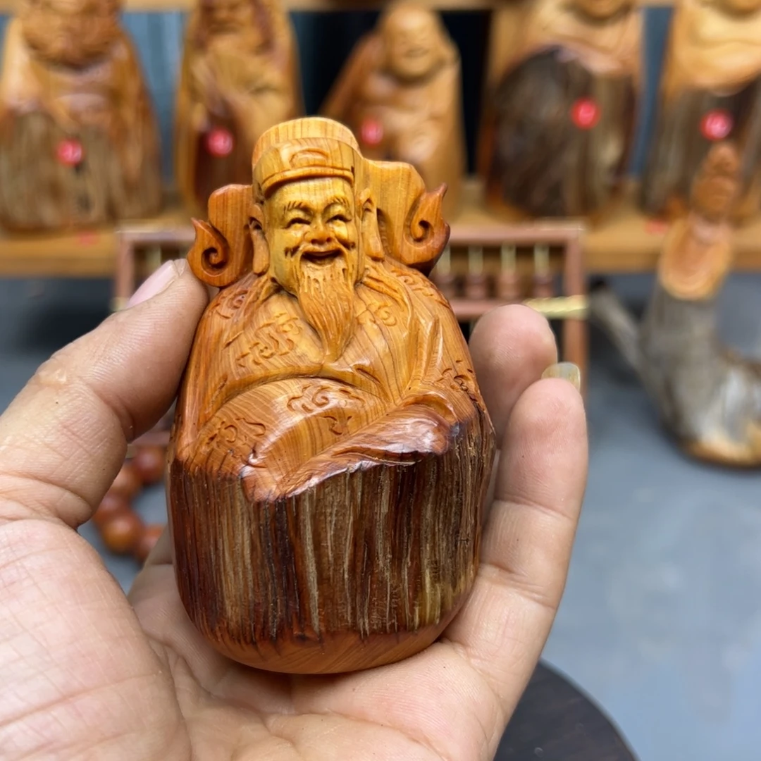 轉***e木崖柏木摆件手把件