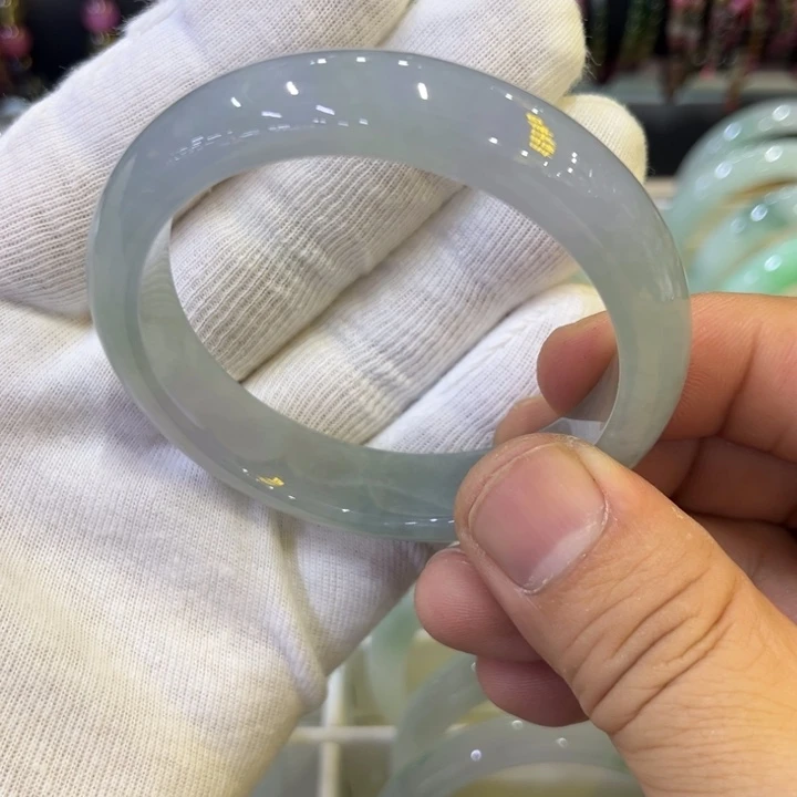 未镶嵌手镯翡翠天然缅甸翡翠春彩紫罗兰正圈