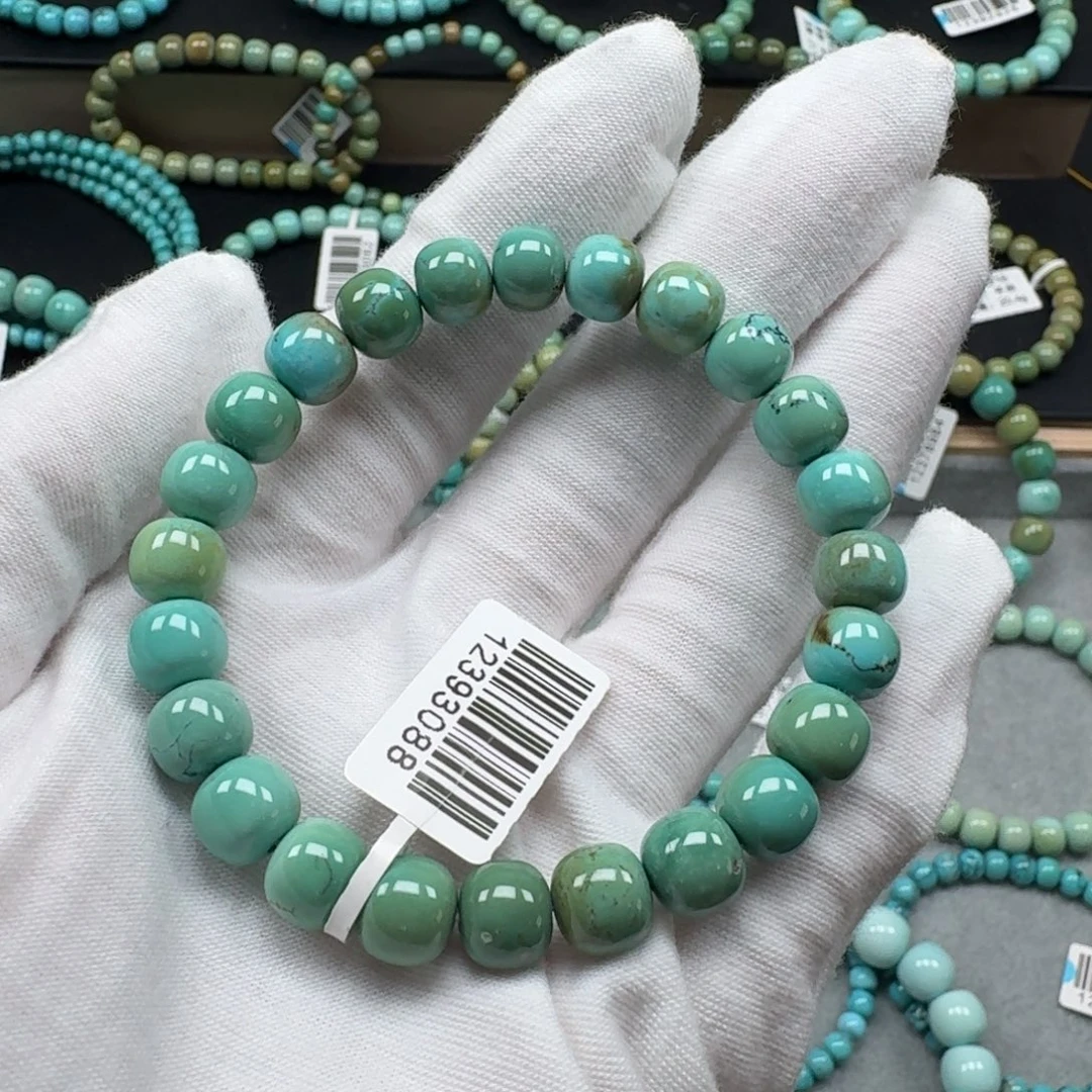 萝***丝绿松石未镶嵌挂件