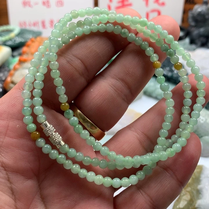 翡翠未镶嵌颈饰保真天然a货翡翠