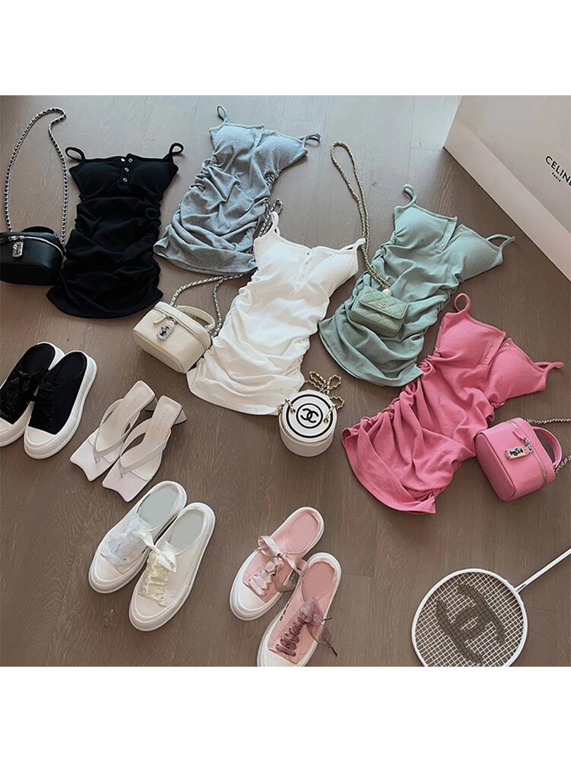 性感纯欲风吊带连衣裙325