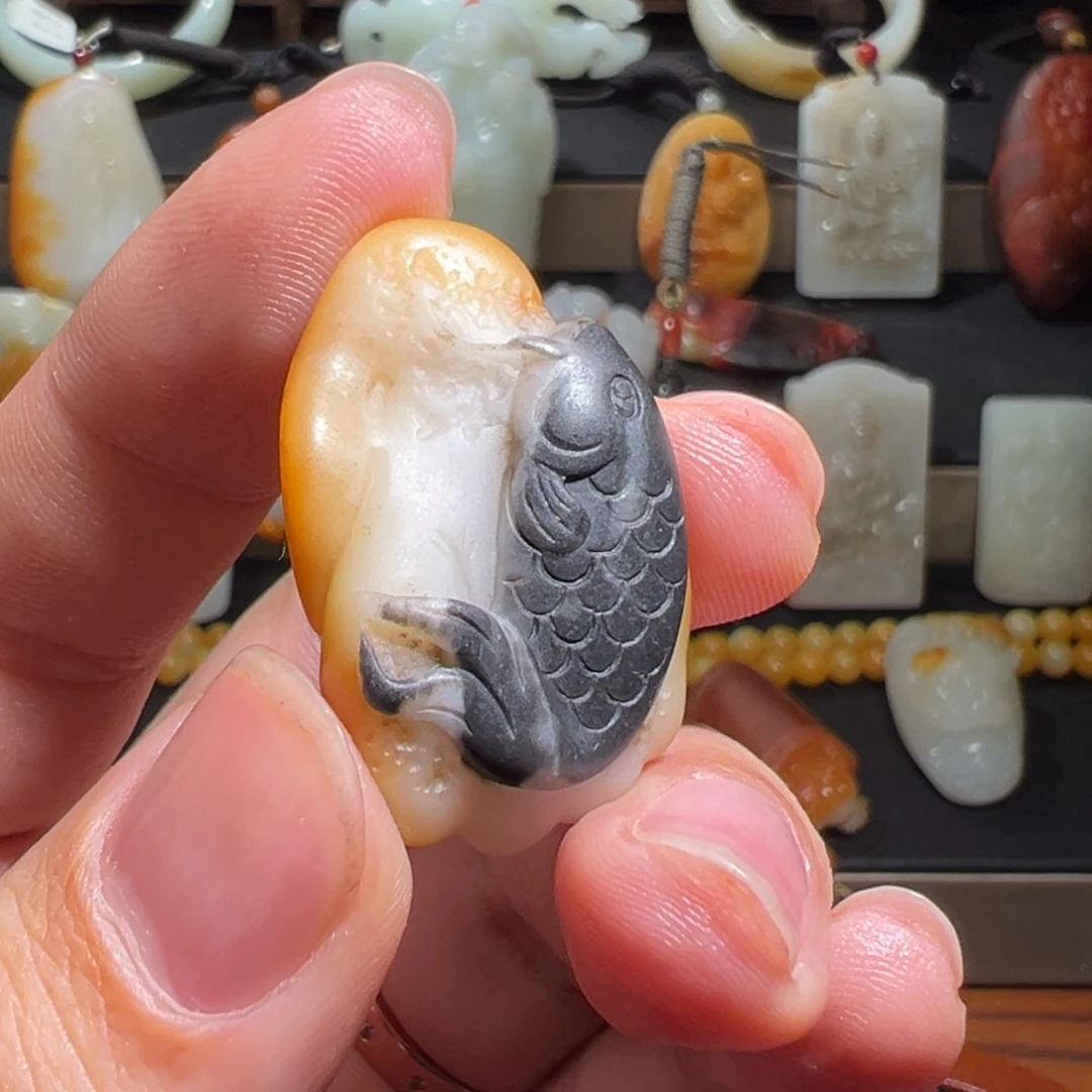 和田玉颈饰未镶嵌半****傅