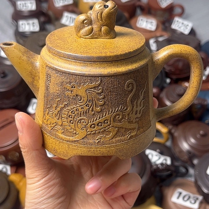 紫砂茶壶柴烧半手280cc
