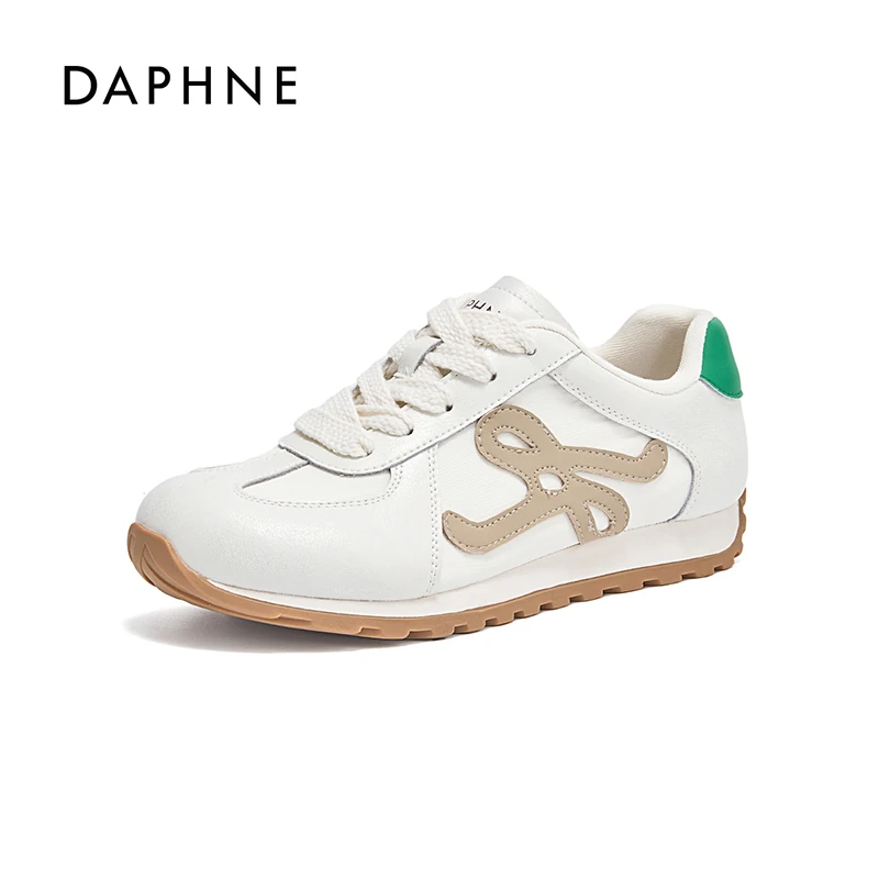 达芙妮2025春季中国风增高德训鞋时尚休闲鞋小白鞋blokette