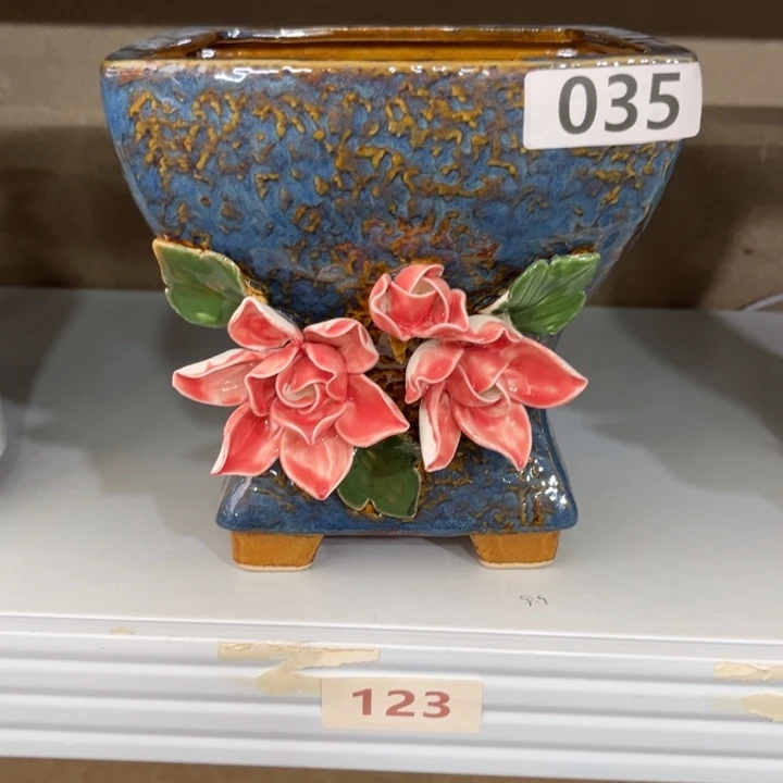 紫砂花盆粗陶材质多肉花盆