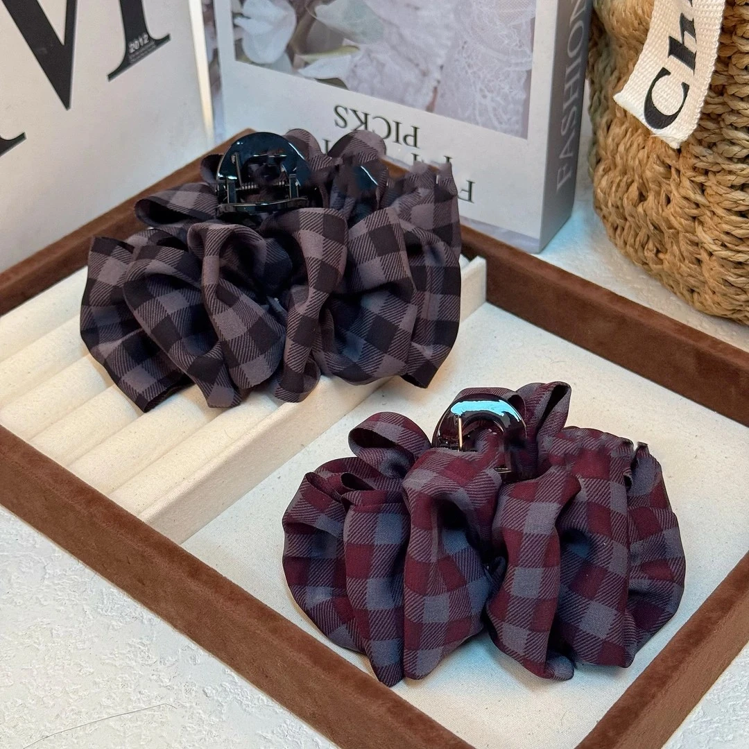 商务风复古宫廷抓夹日韩女发夹黑色法式网红头饰韩系