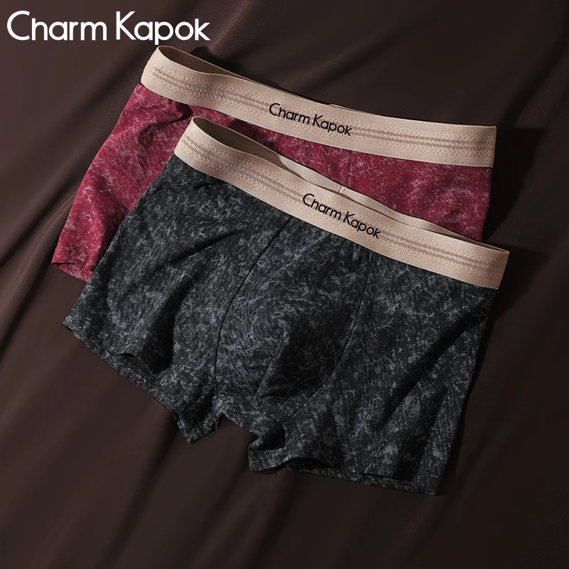 Charm Kapok男士内裤秋冬新款10A抗菌纯棉质感无痕运动四角裤礼盒