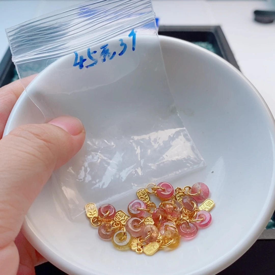 银S925镀金镶嵌手链翡翠配饰