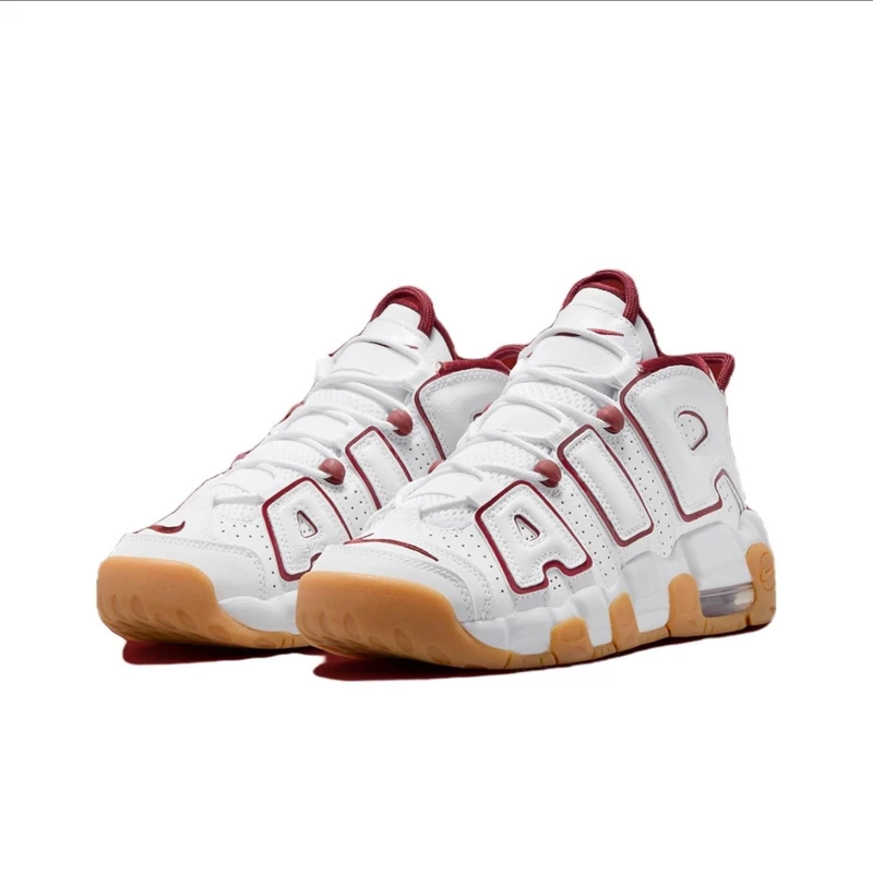 无货NIKE/耐克GS皮蓬运动鞋女款白色复古休闲鞋中帮白红FJ2846100