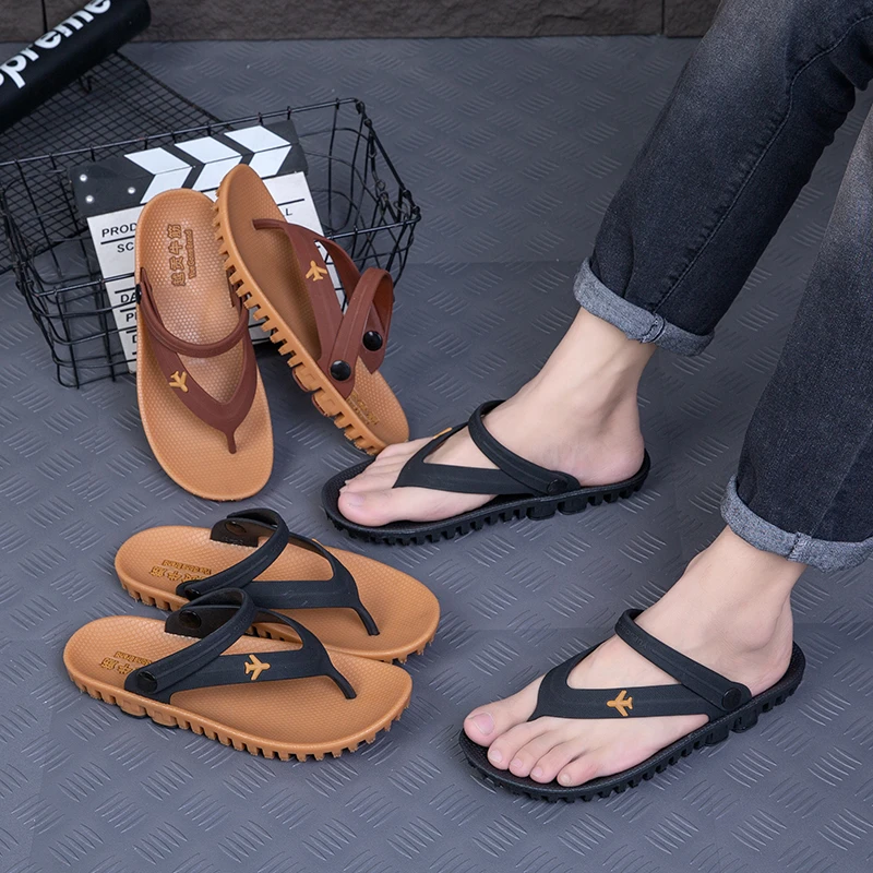 越南牛筋橡胶人字拖升级版加厚男拖鞋实心大底防滑耐磨越南凉拖鞋