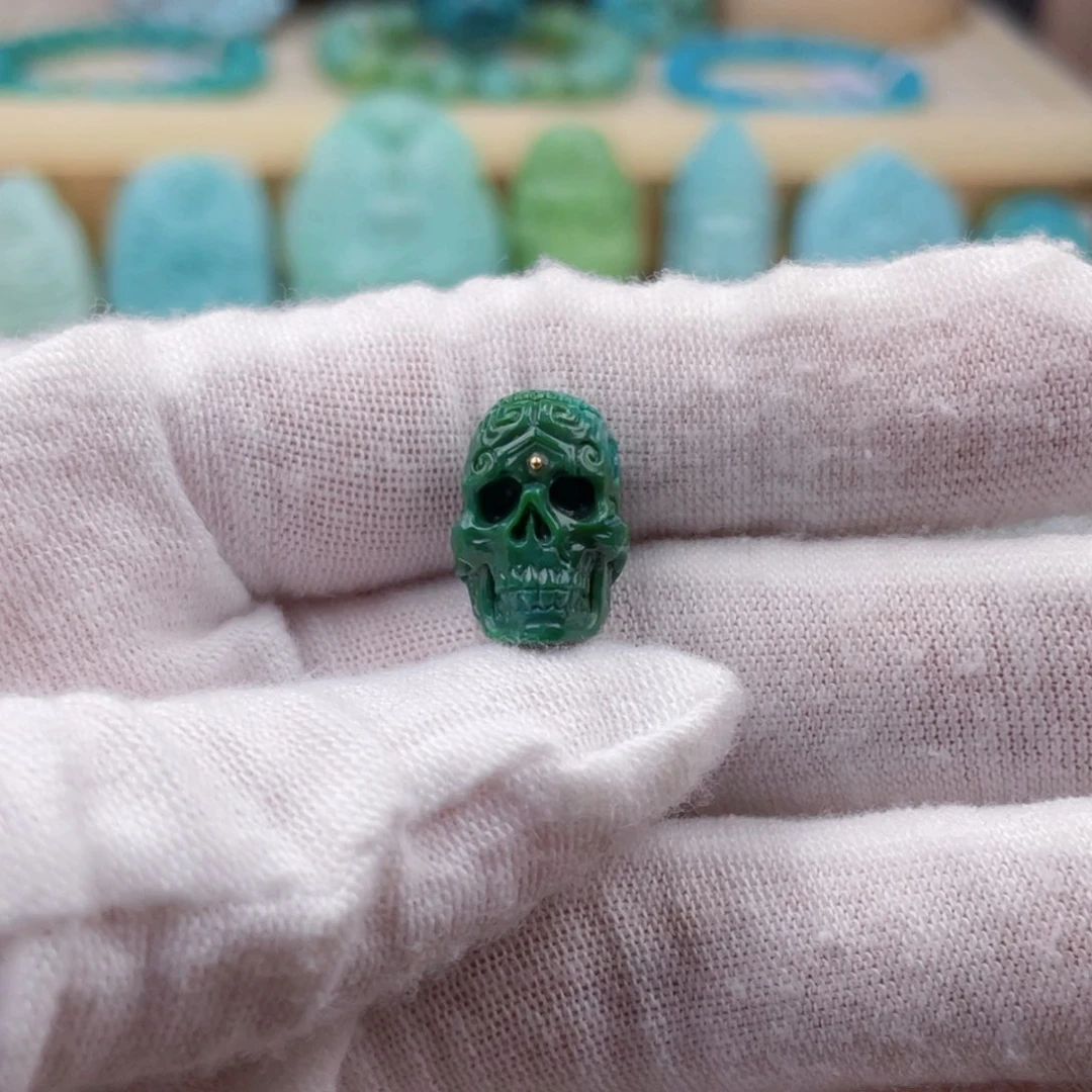 未镶嵌绿松石珠宝奇石10.7mm