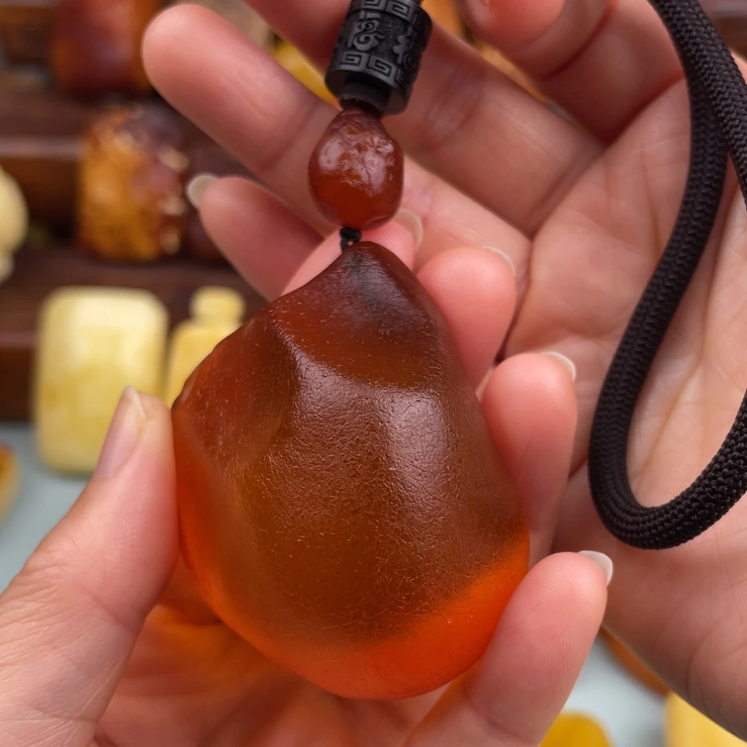 定制琥珀未镶嵌蜜蜡手把