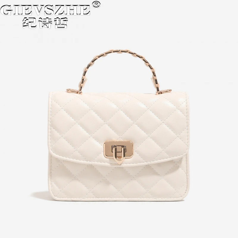 纪诗哲包女款菱格手提链条包斜挎小方包送女友老婆生日情人节礼物