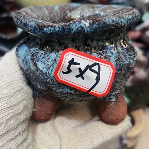 红陶粗陶花盆手工