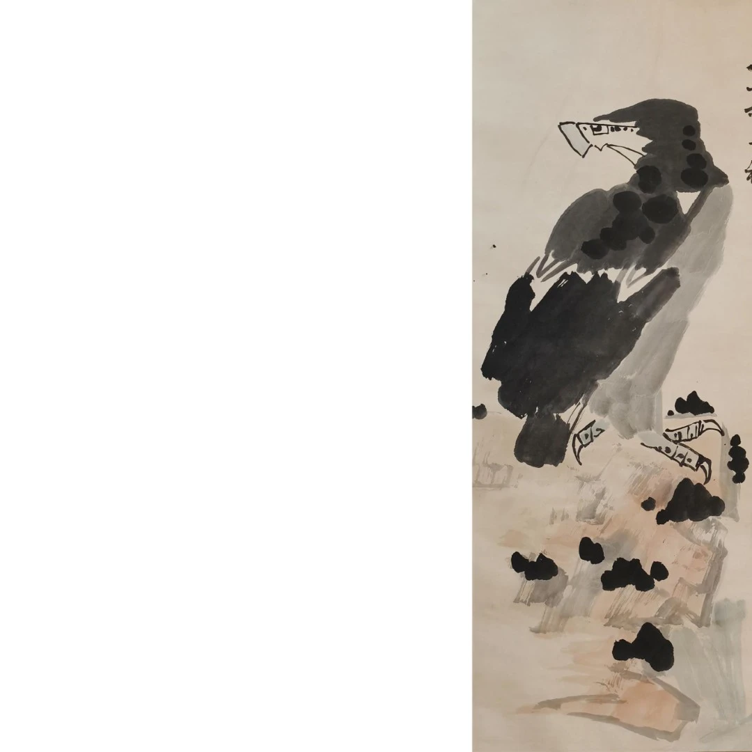 【辽拍】V250709-2-859《鹰》（6.6平尺）纸本镜片 DD22