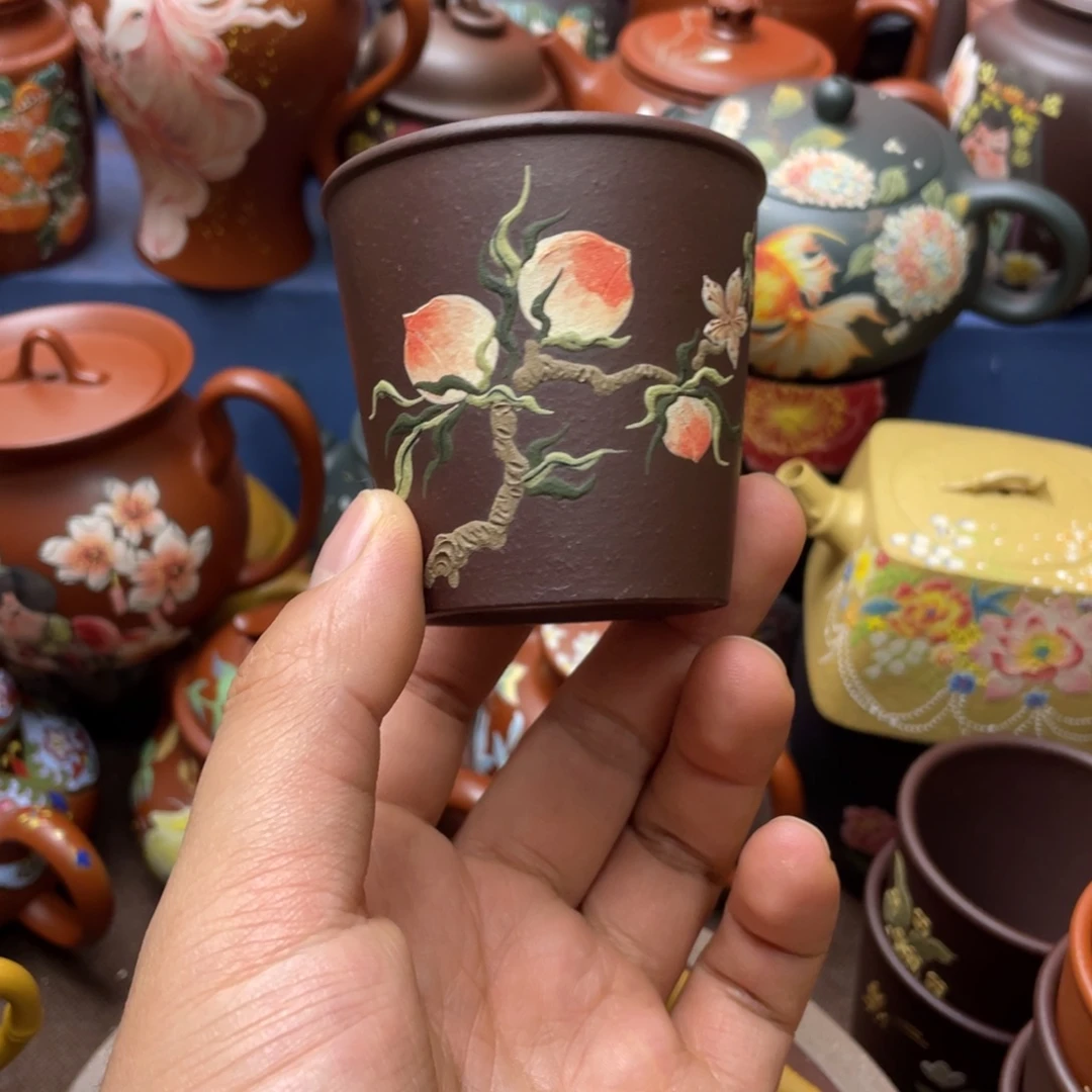 红泥茶杯紫砂主人杯100cc