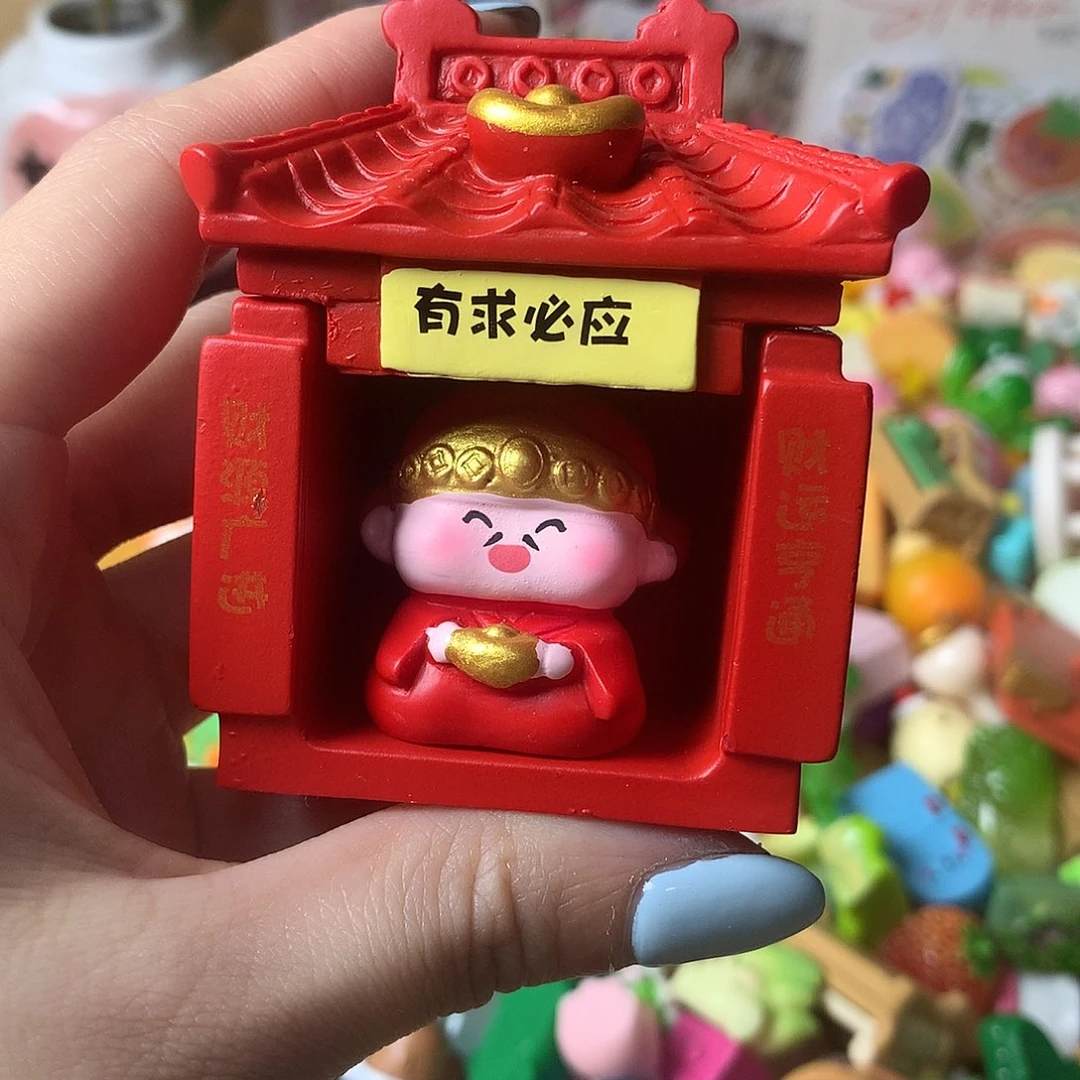 塑料财神爷树脂摆件diy