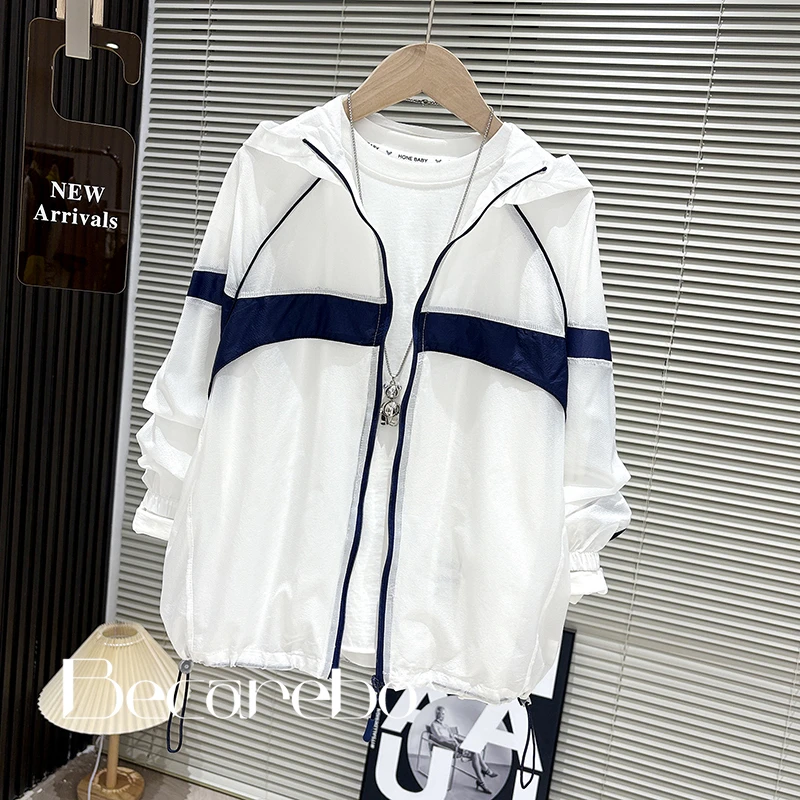 130-180【UPF50+】青少年夏季防晒衣男童薄款防晒服中大童儿童潮牌