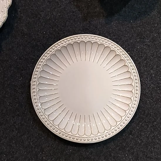 瓷片微瑕珠点八寸浅盘三个一组