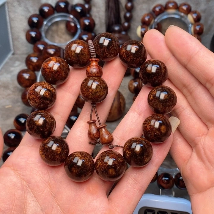 黄花梨/降香黄檀敬*爱紫油梨成品加工手串