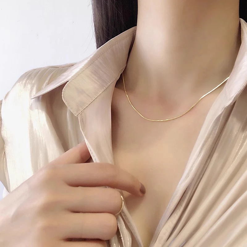 CUOOYINO/初影 链子925银 【顺滑链】精致设计感项链百搭气质锁骨链