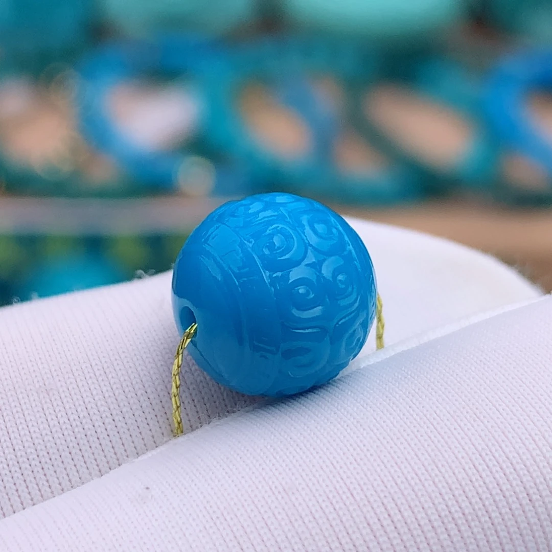 未镶嵌绿松石珠宝奇石9.5mm