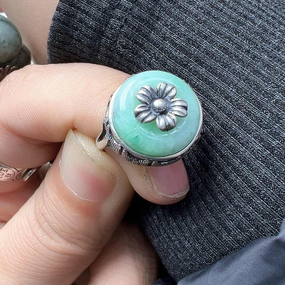 翡翠戒指未镶嵌乐*