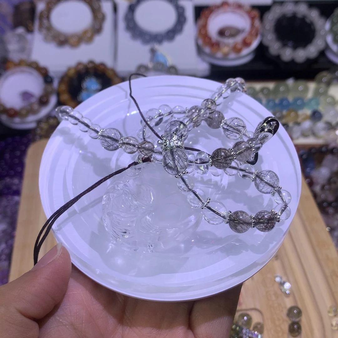 水晶手串未镶嵌苗*?白水月亮狐