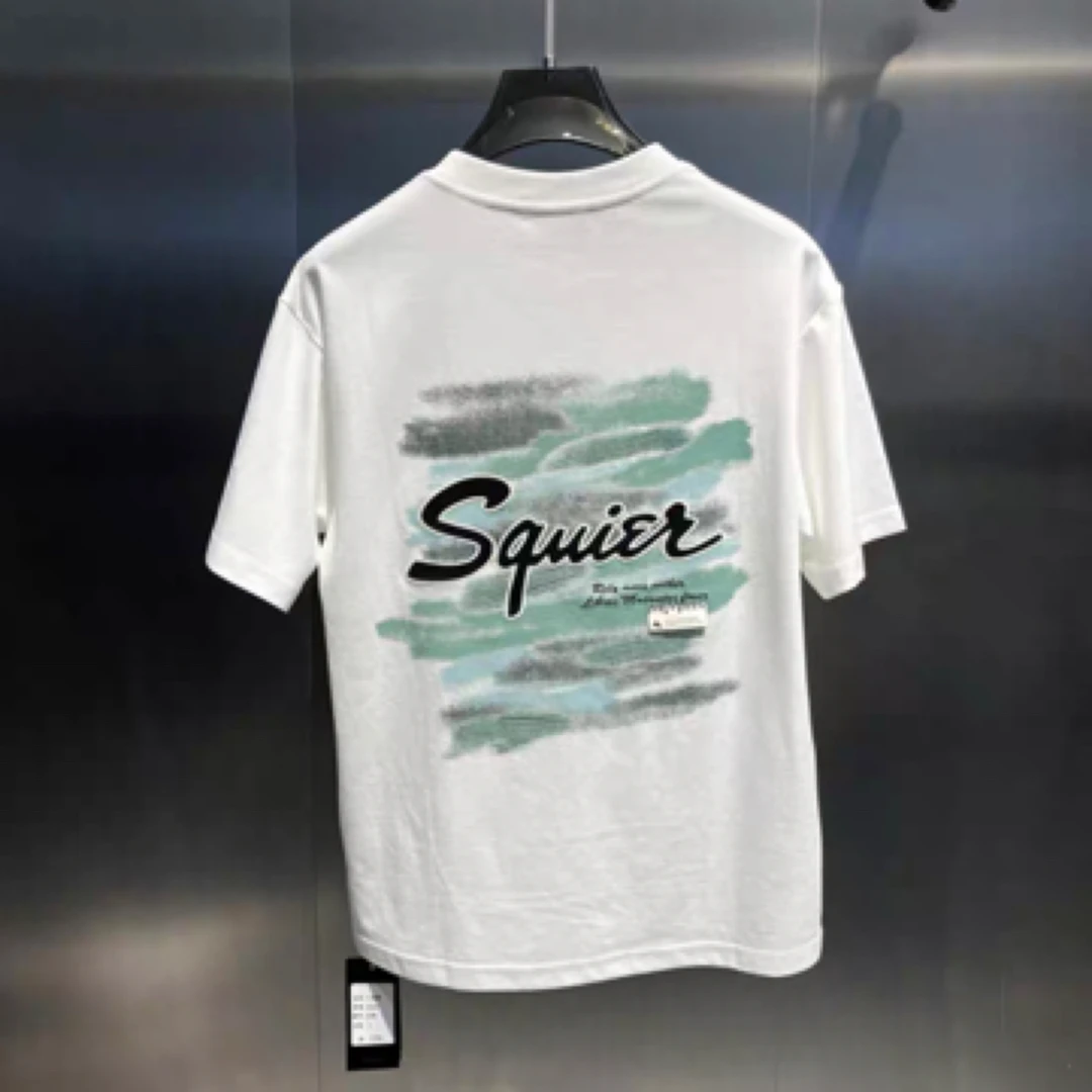 【观潮甄选&品质好货】国风拉浆喷绘胸前小刺绣薄款短袖