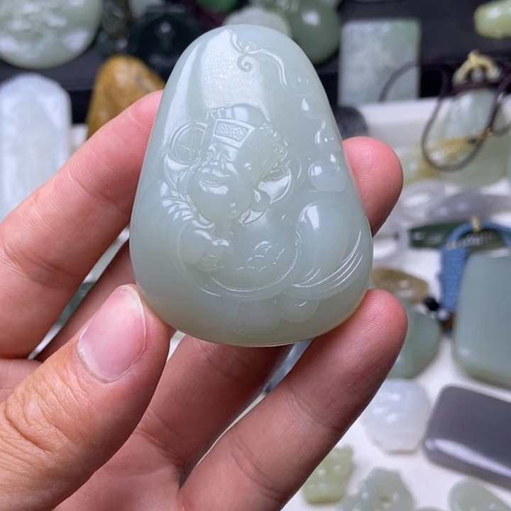 和田玉未镶嵌挂件