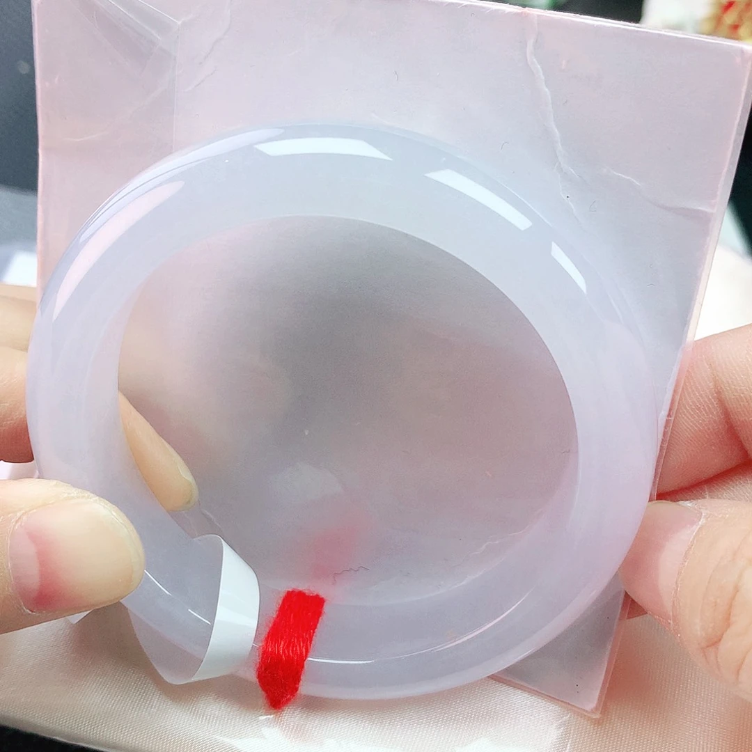 未镶嵌手镯翡翠54冰紫