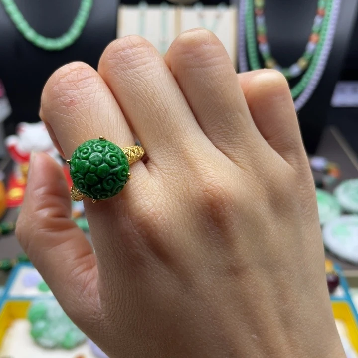 翡翠未镶嵌戒指翡翠戒指